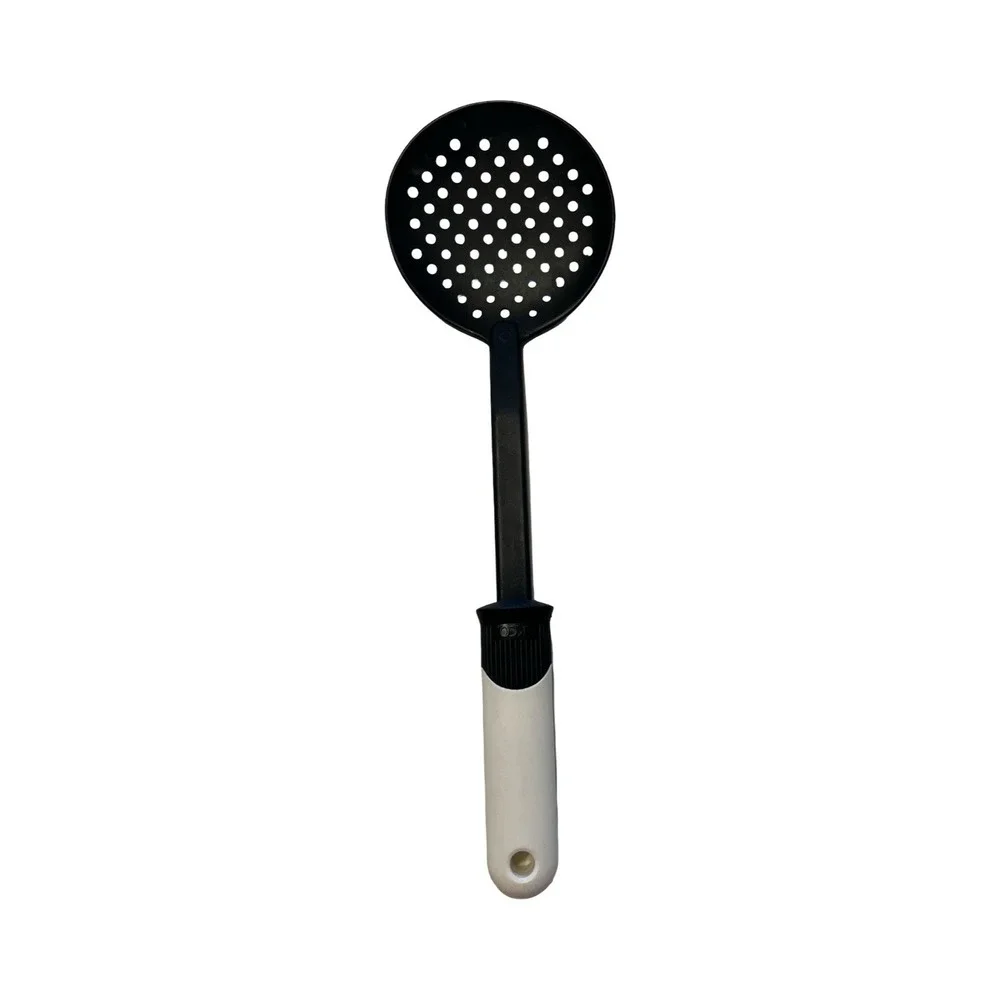 EKCO Black White Nylon Slotted Skimmer Spoon Heat Resistant 410F‎ Kitchen Tool